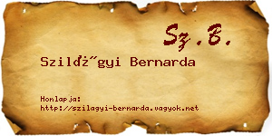 Szilágyi Bernarda névjegykártya